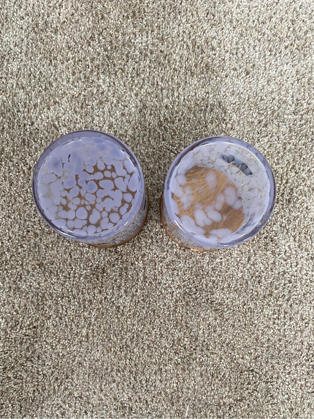 Halloween Murano Glass Canister Set With Bat Inlay - Set of 2 - Picture 9 of 11